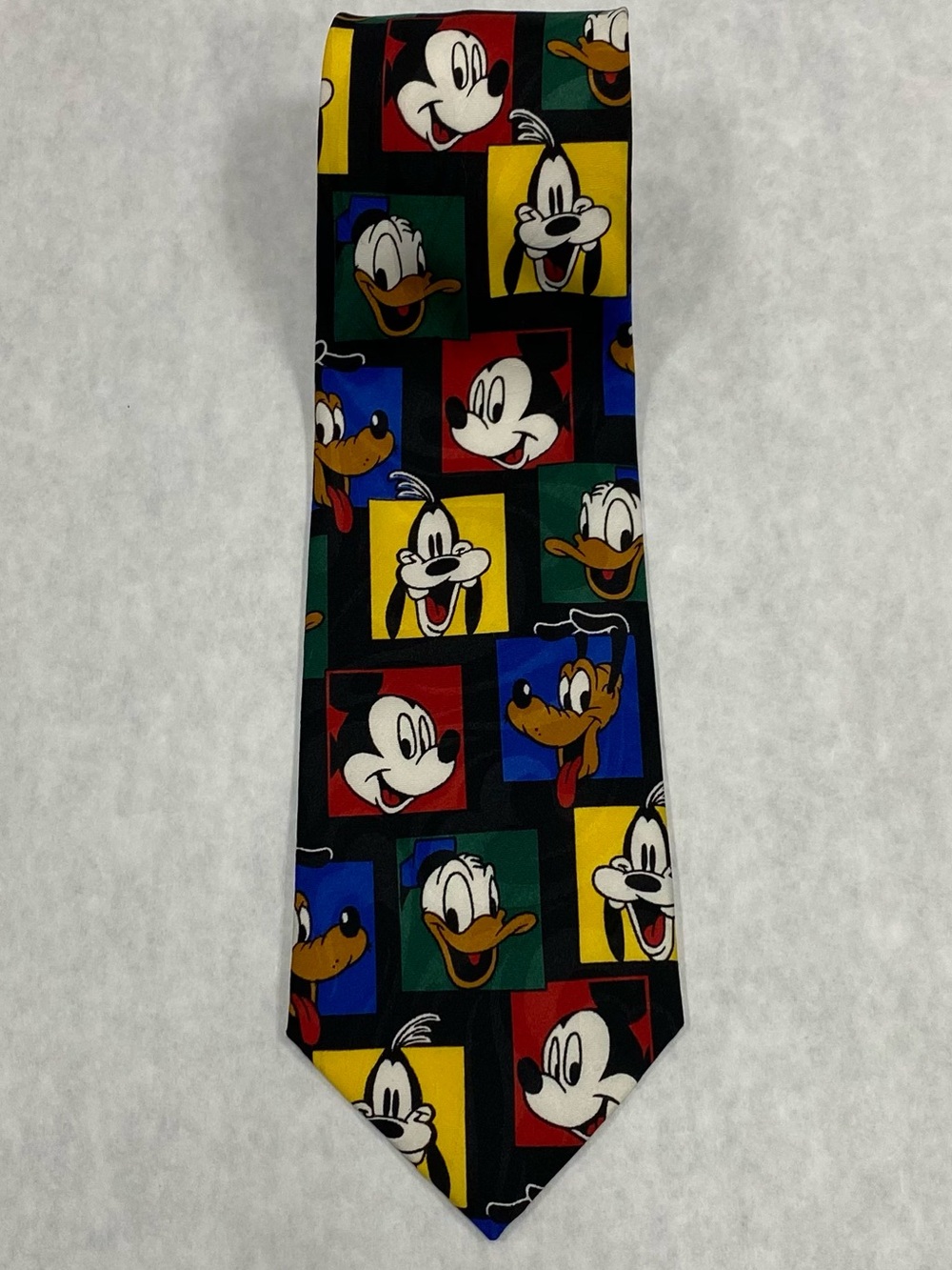 Mickey Unlimited Mickey Mouse Pluto Goofy Donald Tie Necktie Vintage 90s